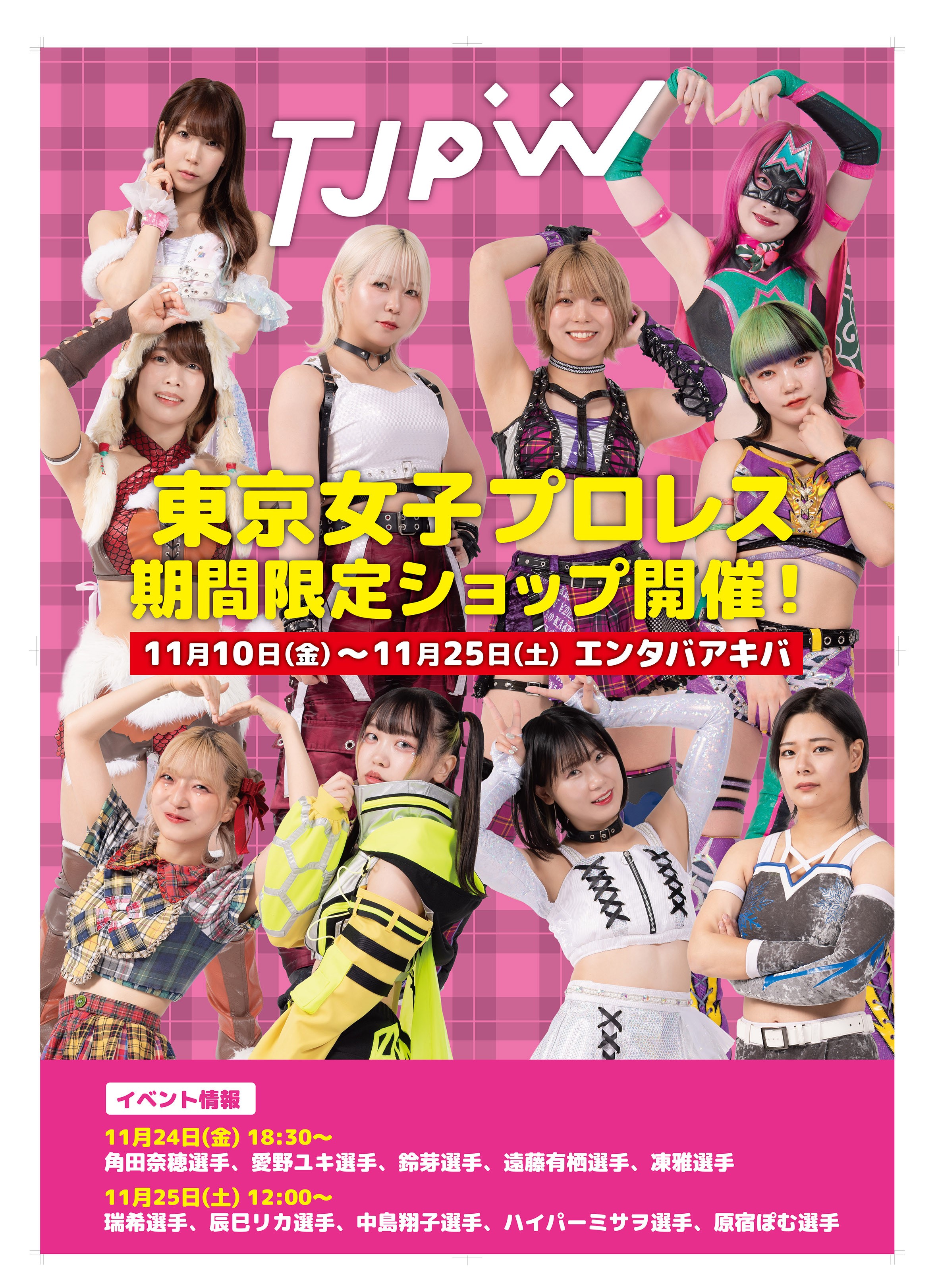 新星堂イベントナビ » 11/25(土)12:00～ 東京女子プロレス スペシャル